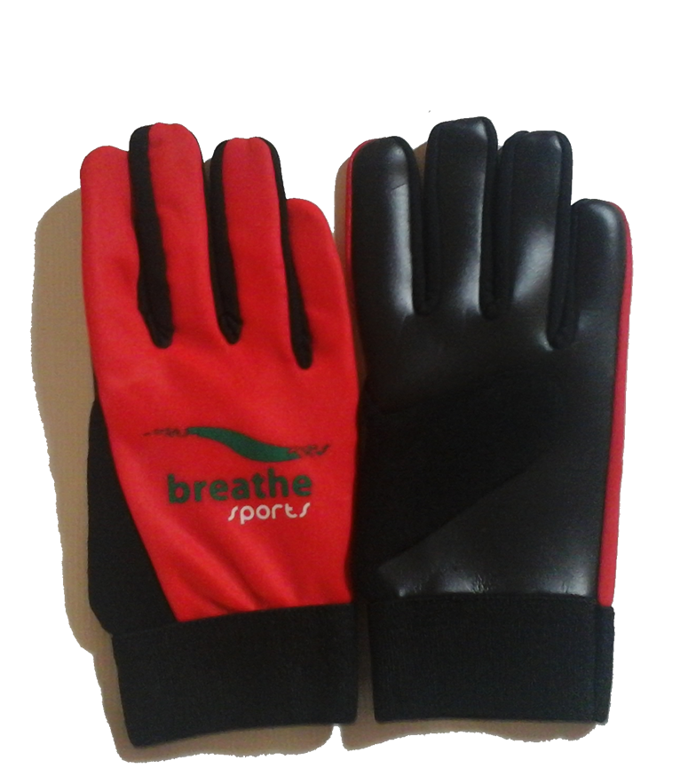 Breathe Sports Gaelic Gloves - Red/Black - L